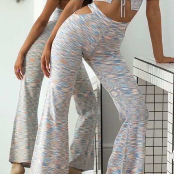 Beginning Boutique Yumi Knit Flare Pants - Picture 1 of 1